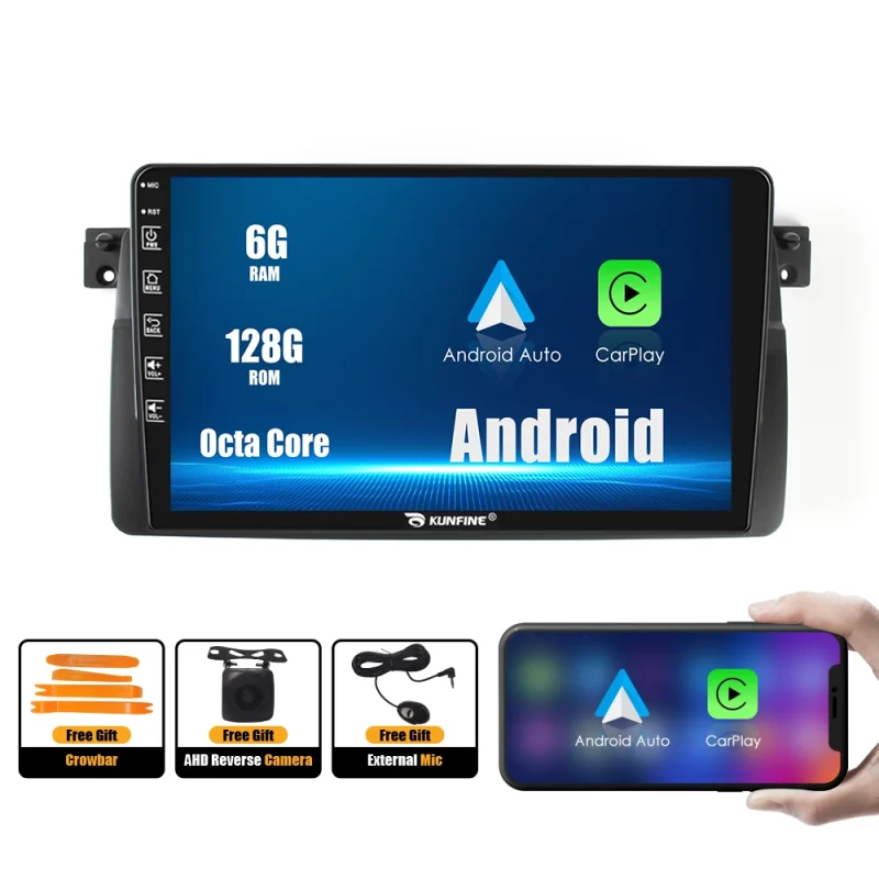 2Din car radio with Android Octa Core for BMW 3 (E46)