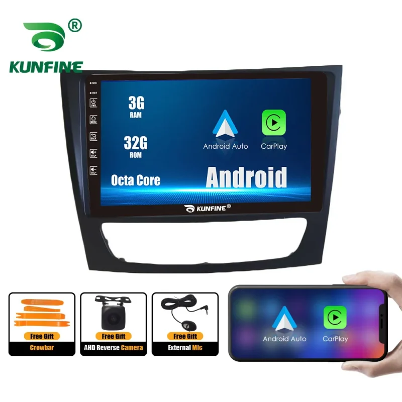 2Din multimedia video player with Carplay for Benz E Class