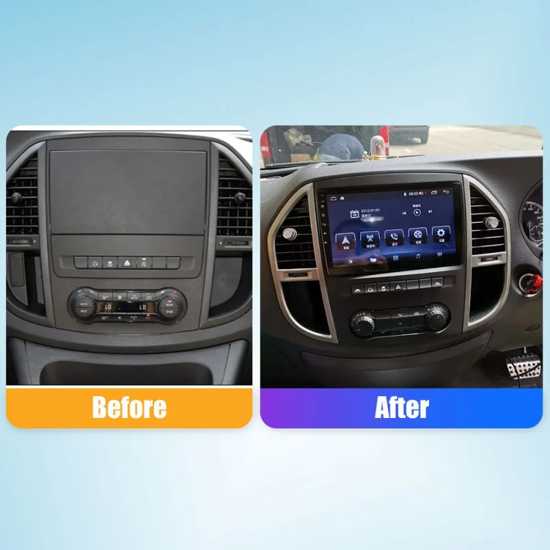 2Din stereo head unit with carplay for Benz Vito 2016