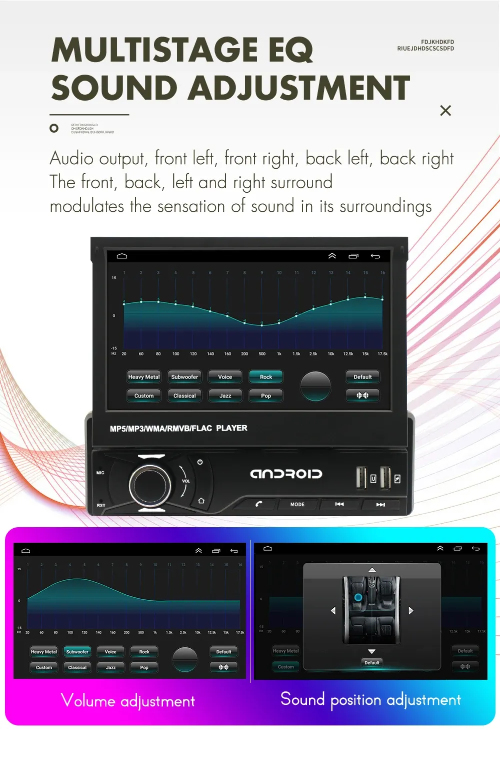 7 IPS GPS navigation car radio with Bluetooth for universal car stereo