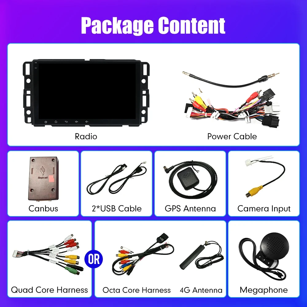 8 inch android auto carplay stereo for Chevrolet Silverado