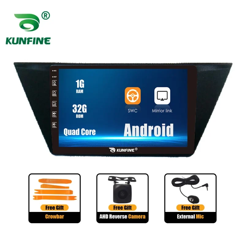 Android car radio with touchscreen display