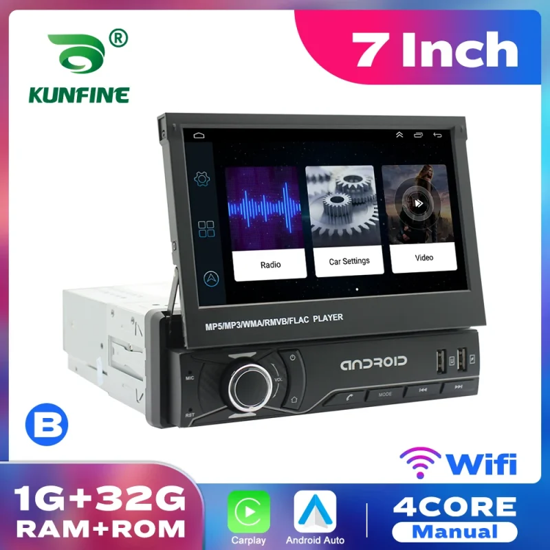 Central car stereo multimedia video player with Bluetooth and GPS navigation