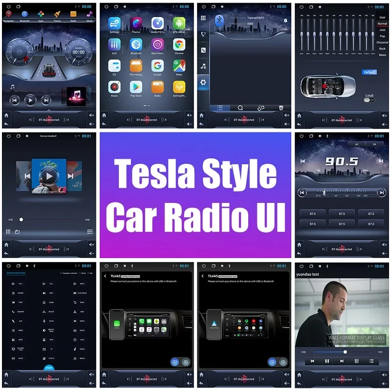 High tech Tesla style stereo navigation for Audi A4L