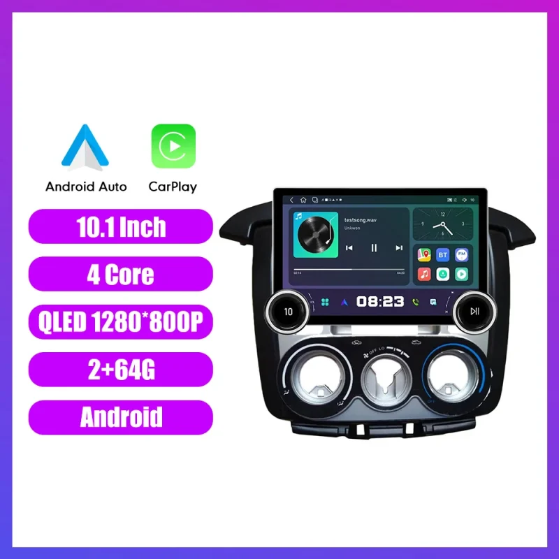 Intuitive double knobs 2 din car radio for Honda Innova 2008 2014