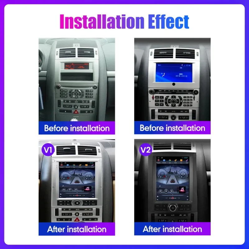 Peugeot 407 2004 2008 Android car radio with DVD player