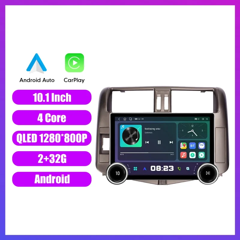 Prado 2010 2013 car radio with 2K display 1
