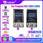 Tesla style 2 din car stereo designed for Peugeot 407