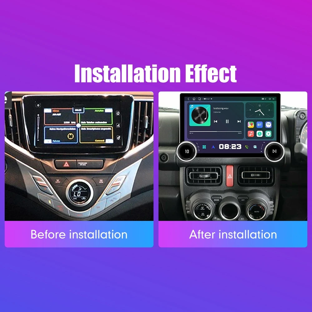 Touchscreen car radio with DVD player and Android Auto for Honda Jimny