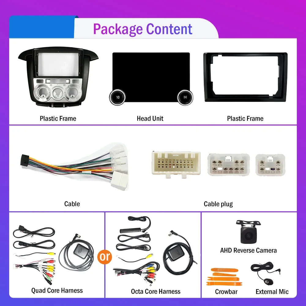 Touchscreen car radio with multimedia video player for Honda Innova
