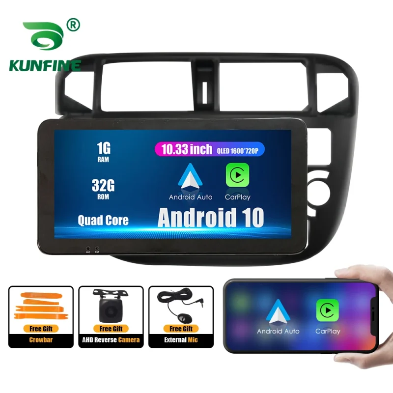 android car stereo with touchscreen display