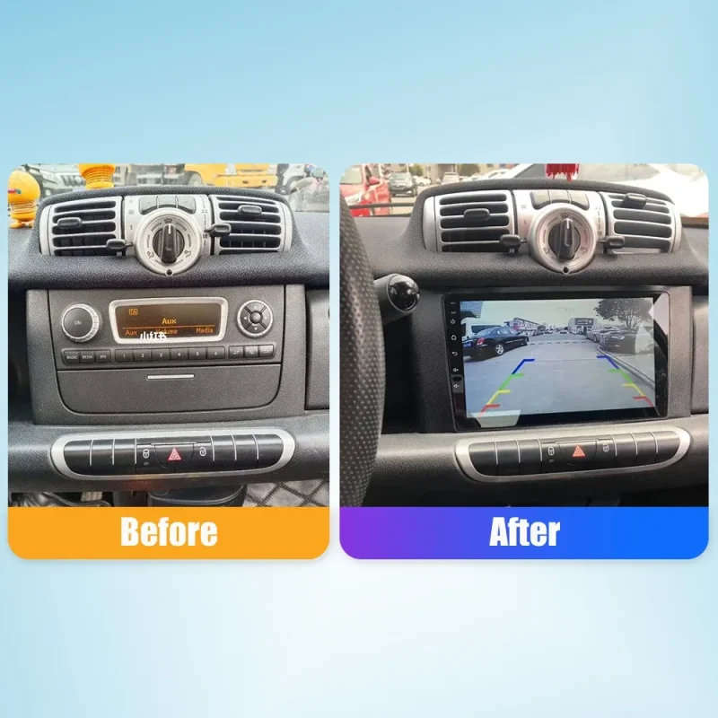 in dash multimedia video player for benz smart with carplay